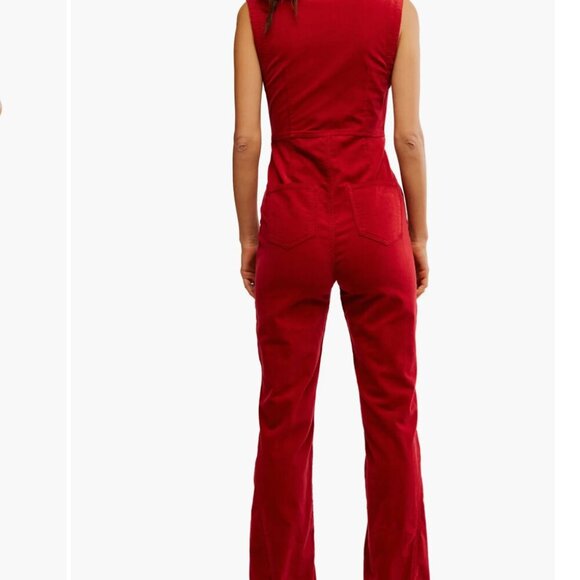 Free People NWOT CRVY Ring The Alarm Corduroy One-Piece - S (short) - Picture 8 of 17